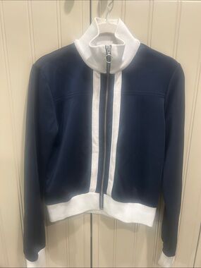 Zara Navy Jacket with White Trim